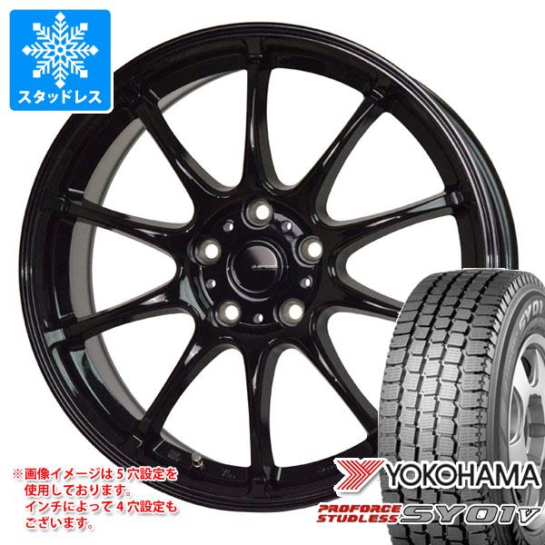 【タイヤ交換対象】スタッドレスタイヤ ヨコハマ プロフォース スタッドレス SY01V 145/80R12 80/78N ＆ ジースピード G-07 4.0-12 タイヤホイール4本セット145/80-12 YOKOHAMA PROFORCE STUDLESS SY01V
