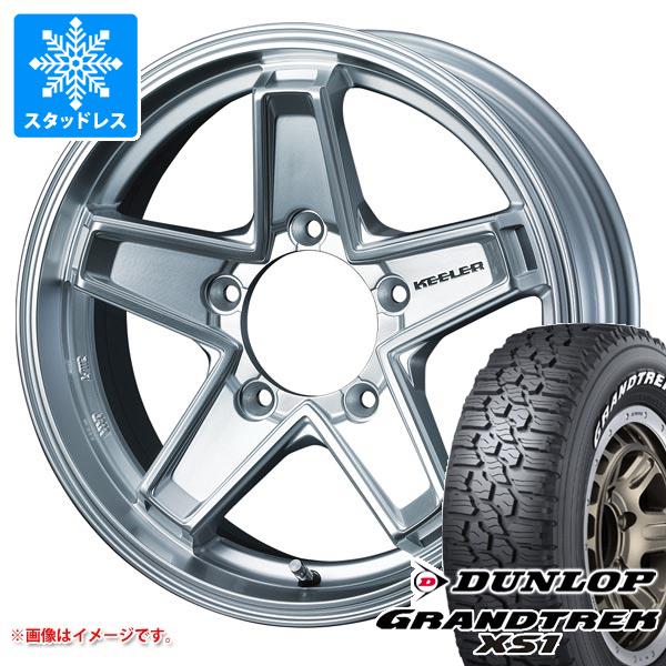 【タイヤ交換対象】ジムニー用 スタッドレス ダンロップ グラントレック XS1 185/85R16 105/103L LT ホワイトレター キーラー タクティクス タイヤホイール4本セット