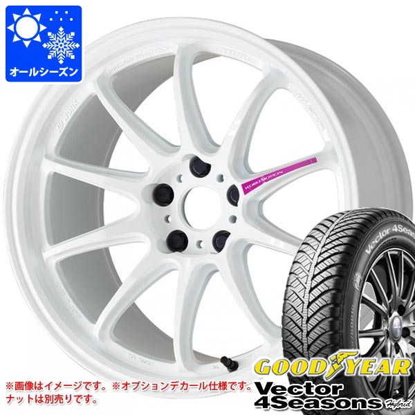 【タイヤ交換対象】オールシーズン 225/45R18 91H グッドイヤー ベクター 4シーズンズ ハイブリッド ワーク エモーション ZR10 8.5-18 タイヤホイール4本セット