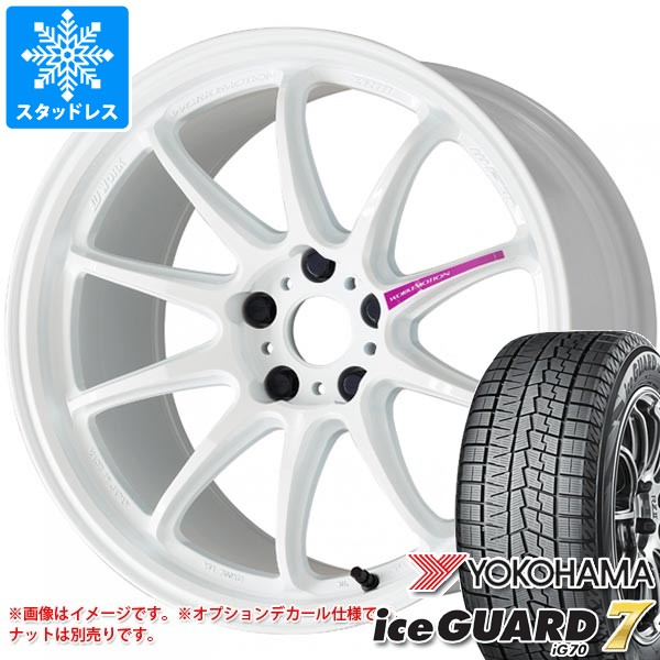 【タイヤ交換対象】スタッドレスタイヤ ヨコハマ アイスガードセブン iG70 185/55R16 83Q ＆ ワーク エモーション ZR10 6.5-16 タイヤホイール4本セット185/55-16 YOKOHAMA iceGUARD7 iG70