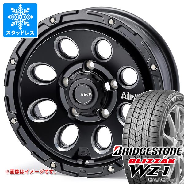 【タイヤ交換対象】5本セット スズキ ジムニーノマド JC74W用 スタッドレス ブリヂストン ブリザック WZ-1 215/70R16 100Q エアージー マッシヴ タイヤホイール5本セット