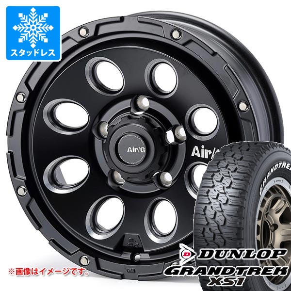 【タイヤ交換対象】スズキ ジムニーシエラ JB74W用 スタッドレス ダンロップ グラントレック XS1 185/85R16 105/103L LT ホワイトレター エアージー マッシヴ タイヤホイール4本セット