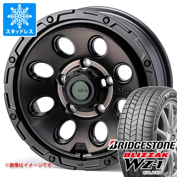 【タイヤ交換対象】スズキ ジムニーシエラ JB74W用 スタッドレス ブリヂストン ブリザック WZ-1 215/70R16 100Q エアージー マッシヴ タイヤホイール4本セット