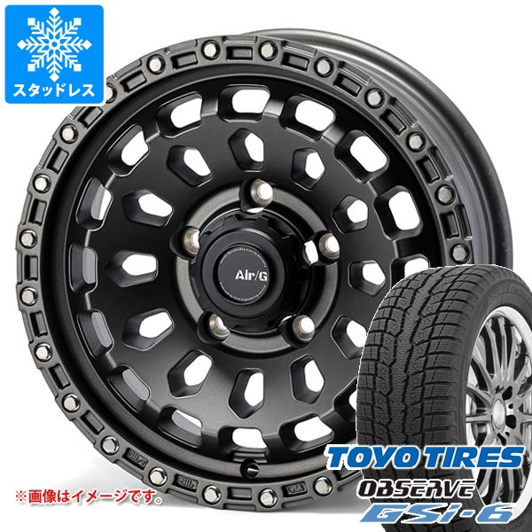 【タイヤ交換対象】5本セット スズキ ジムニーノマド JC74W用 スタッドレス トーヨー オブザーブ GSi-6 215/70R16 100Q エアージー ヴァルカン タイヤホイール5本セット