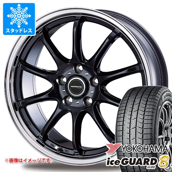 【タイヤ交換対象】トヨタ プリウス 60系用 スタッドレス ヨコハマ アイスガードエイト iG80 195/60R17 94Q XL インターミラノ アヴェント FF-10 タイヤホイール4本セット