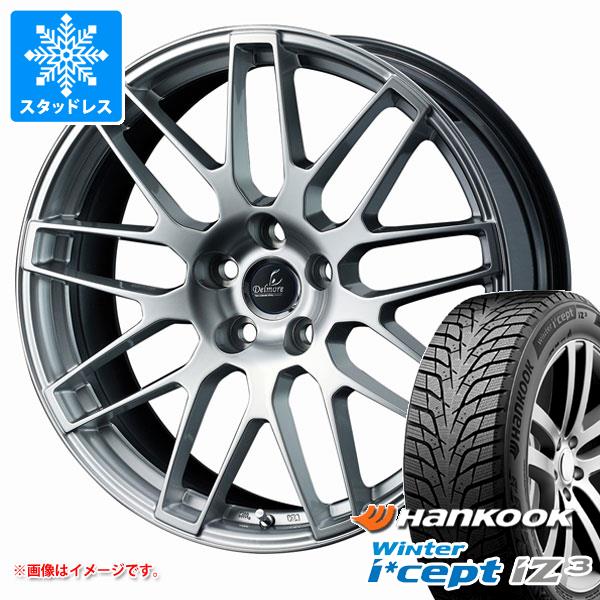 【タイヤ交換対象】NX 10系用 スタッドレス ハンコック ウィンターアイセプト iZ3 X for SUV W636A 225/60R18 100H デルモア LC.S タイヤホイール4本セット