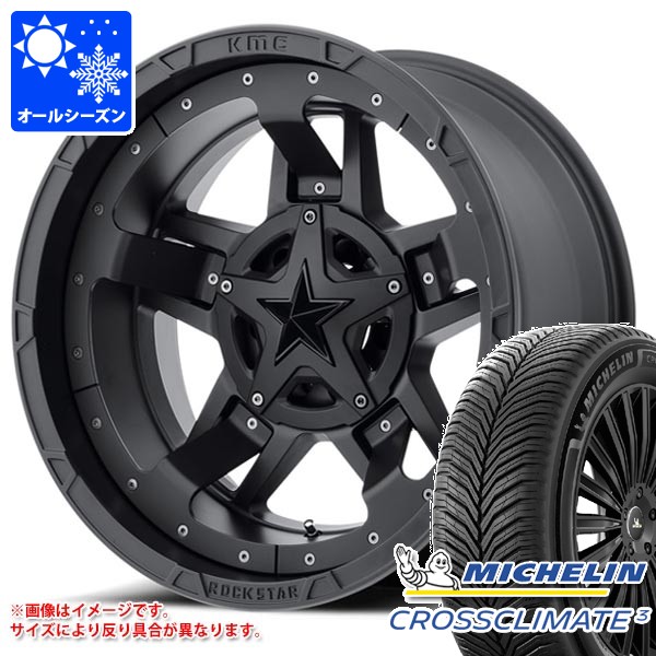 ミツビシ デリカD5用 オールシーズンタイヤ ミシュラン クロスクライメート3 225/65R17 106V XL KMC XD827 ロックスター3 8.0-17 タイヤホイール4本セット|タイヤ1番