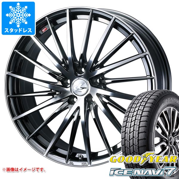 【タイヤ交換対象】スタッドレスタイヤ グッドイヤー アイスナビ7 195/45R17 81Q & レオニス FR 7.0-17 タイヤホイール4本セット195/45-17 GOODYEAR ICE NAVI7|タイヤ1番