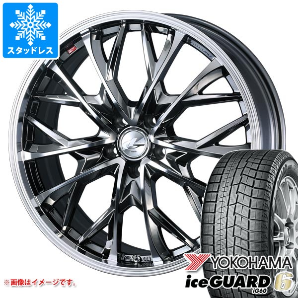 【タイヤ交換対象】スタッドレスタイヤ ヨコハマ アイスガードシックス iG60 225/50R16 92Q & レオニス MV 6.5-16 タイヤホイール4本セット225/50-16 YOKOHAMA iceGUARD6 iG60