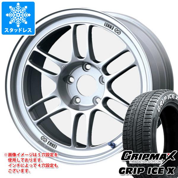 【タイヤ交換対象】スタッドレスタイヤ グリップマックス グリップアイスエックス 215/60R16 95T ホワイトレター & エンケイ レーシング RPF1 7.0-16 タイヤホイール4本セット215/60-16 GRIP MAX GRIP ICE X WL|タイヤ1番