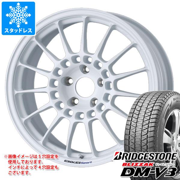 【タイヤ交換対象】スタッドレスタイヤ ブリヂストン ブリザック DM-V3 225/55R18 98Q ＆ エンケイ スポーツ RC-T5 8.0-18 タイヤホイール4本セット225/55-18 BRIDGESTONE BLIZZAK DM-V3