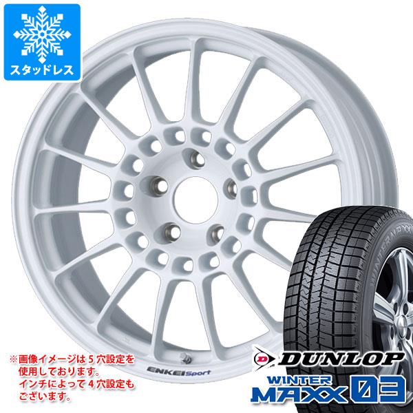 【タイヤ交換対象】スタッドレスタイヤ ダンロップ ウインターマックス03 WM03 245/40R18 93Q & エンケイ スポーツ RC-T5 8.5-18 タイヤホイール4本セット245/40-18 DUNLOP WINTER MAXX 03 WM03|タイヤ1番