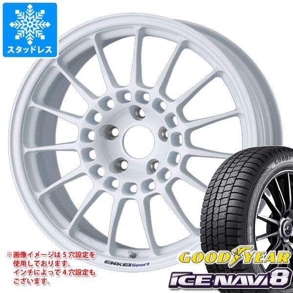 【タイヤ交換対象】スタッドレスタイヤ グッドイヤー アイスナビ8 245/45R18 100Q XL & エンケイ スポーツ RC-T5 8.5-18 タイヤホイール4本セット245/45-18 GOODYEAR ICE NAVI 8|タイヤ1番