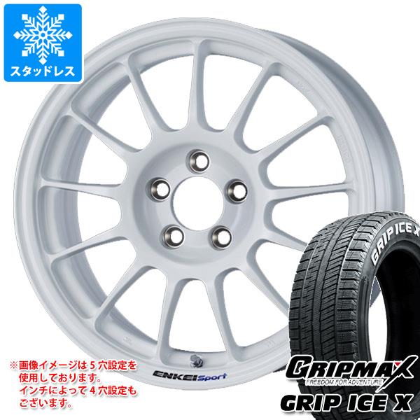 【タイヤ交換対象】スタッドレスタイヤ グリップマックス グリップアイスエックス 205/65R16 95T ホワイトレター & エンケイ スポーツ RC-T5 7.0-16 タイヤホイール4本セット205/65-16 GRIP MAX GRIP ICE X WL|タイヤ1番