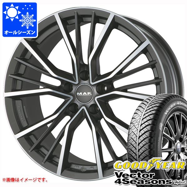 【タイヤ交換対象】アウディ A3 GY系用 オールシーズンタイヤ グッドイヤー ベクター 4シーズンズ ハイブリッド 225/45R17 91H MAK ユニオン タイヤホイール4本セット|タイヤ1番
