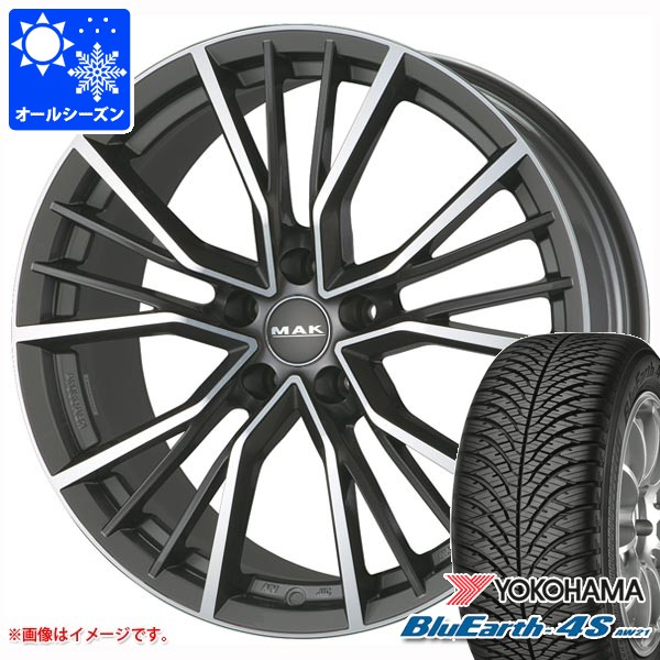 【タイヤ交換対象】アウディ A6 F2系用 オールシーズンタイヤ ヨコハマ ブルーアース4S AW21 225/60R17 103V XL MAK ユニオン タイヤホイール4本セット
