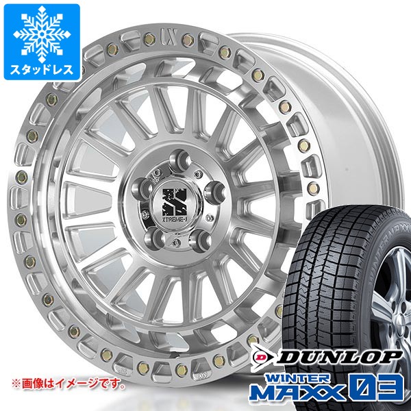 【タイヤ交換対象】ミツビシ デリカD5用 スタッドレス ダンロップ ウインターマックス03 WM03 225/65R17 102Q MLJ エクストリームJ XJ08 タイヤホイール4本セット