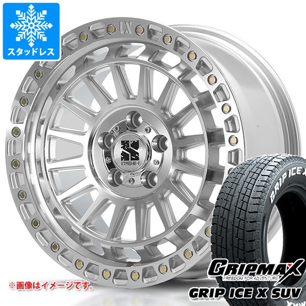 【タイヤ交換対象】トヨタ RAV4 50系用 スタッドレス グリップマックス グリップアイスエックス SUV 225/65R17 102T ホワイトレター MLJ エクストリームJ XJ08 タイヤホイール4本セット
