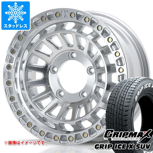 【タイヤ交換対象】5本セット スズキ ジムニー用 スタッドレス グリップマックス グリップアイスエックス SUV 185/85R16C 105/103N ホワイトレター MLJ エクストリームJ XJ08 タイヤホイール5本セット
