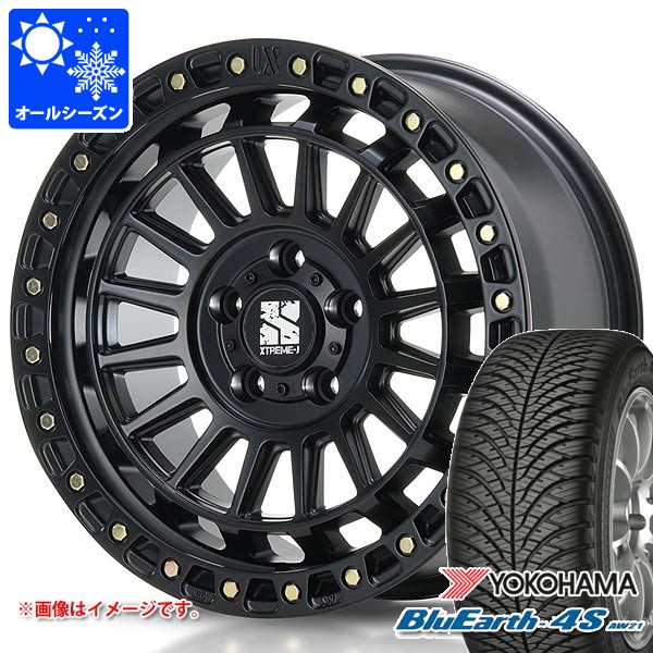 【タイヤ交換対象】トヨタ RAV4 50系用 オールシーズンタイヤ ヨコハマ ブルーアース4S AW21 225/65R17 106V XL MLJ エクストリームJ XJ08 7.5-17 タイヤホイール4本セット