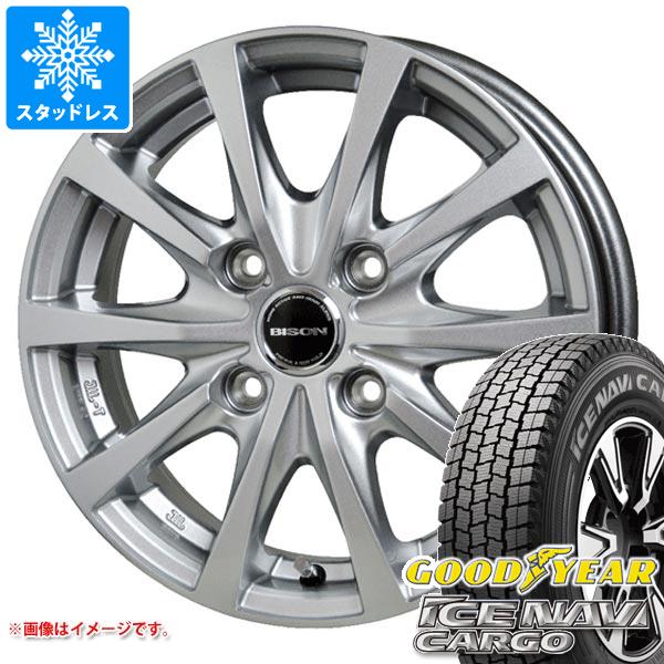 【タイヤ交換対象】NV200バネット M20用 スタッドレス グッドイヤー アイスナビカーゴ 175/80R14 99/98N (175R14 8PR相当) バイソン BN-02 タイヤホイール4本セット