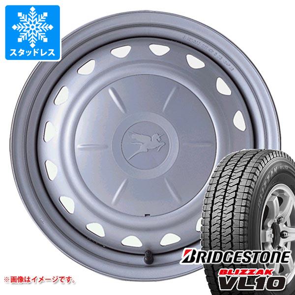 【タイヤ交換対象】スタッドレスタイヤ ブリヂストン ブリザック VL10 145/80R12 80/78N (145R12 6PR相当) ＆ キャロウィン 3.5-12 タイヤホイール4本セット145/80-12 BRIDGESTONE BLIZZAK VL10｜タイヤ１番