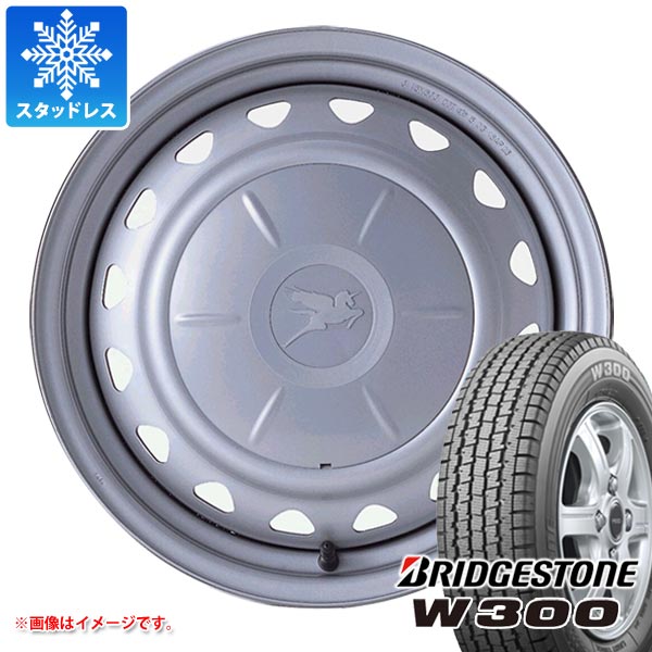 【タイヤ交換対象】スタッドレスタイヤ ブリヂストン W300 145/80R12 80/78N (145R12 6PR相当) ＆ キャロウィン 3.5-12 タイヤホイール4本セット145/80-12 BRIDGESTONE W300｜タイヤ１番