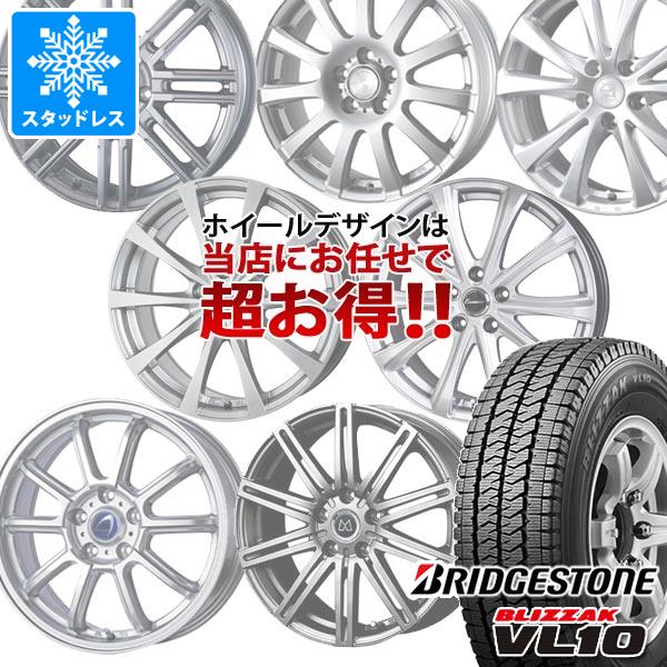 【タイヤ交換対象】スタッドレスタイヤ ブリヂストン ブリザック VL10 145/80R12 80/78N (145R12 6PR相当) ＆ デザイン おまかせホイール 3.5-12 タイヤホイール4本セット145/80-12 BRIDGESTONE BLIZZAK VL10｜タイヤ１番