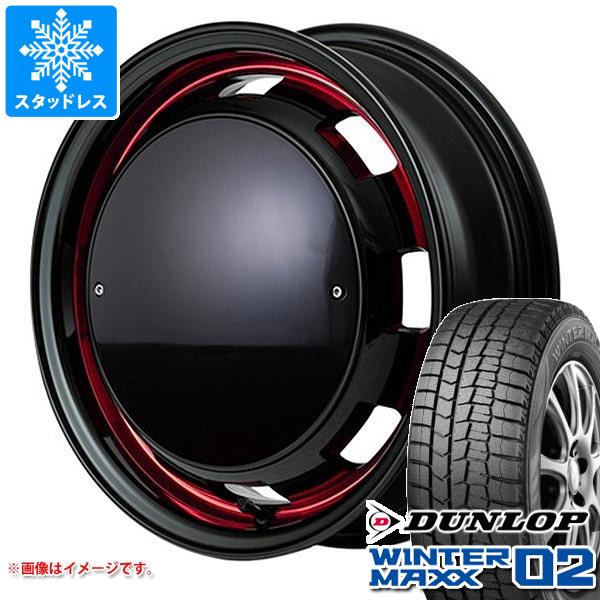 【タイヤ交換対象】ハスラー用 スタッドレス ダンロップ ウインターマックス02 WM02 165/70R14 81Q ガルシア シスコ ポップ タイヤホイール4本セット