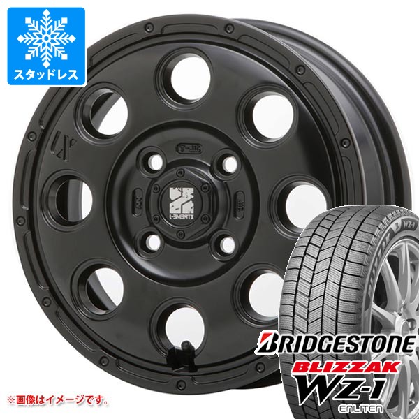 【タイヤ交換対象】スズキ ハスラー用 スタッドレス ブリヂストン ブリザック WZ-1 165/65R14 79Q MLJ エクストリームJ KK03 タイヤホイール4本セット