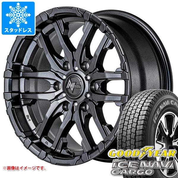 【タイヤ交換対象】トヨタ ハイエース 200系用 スタッドレス グッドイヤー アイスナビカーゴ 195/80R15 107/105N ナイトロパワー M26 クロスファング タイヤホイール4本セット