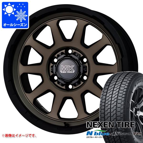【タイヤ交換対象】ハイエース 200系用 オールシーズンタイヤ ネクセン エヌブルー 4シーズン バン 215/65R16 109/107T マッドクロスレンジャー 6.5-16 タイヤホイール4本セット