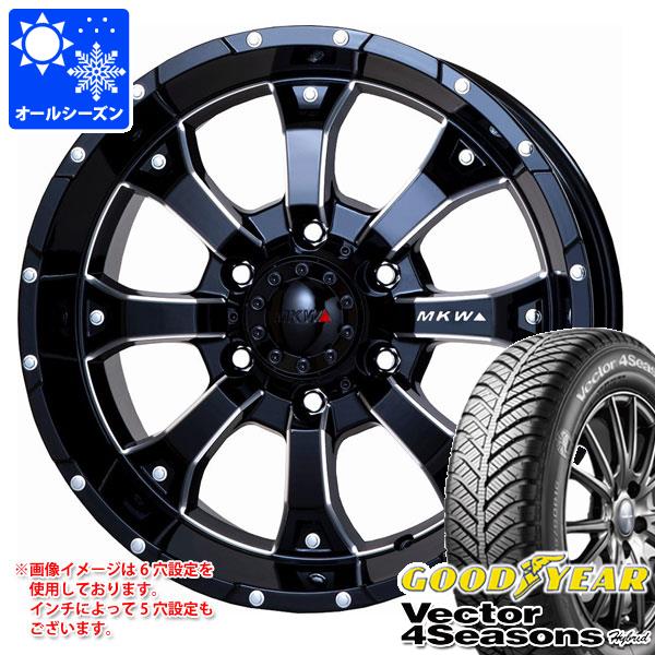 【タイヤ交換対象】オールシーズン 215/65R16 98H グッドイヤー ベクター 4シーズンズ ハイブリッド MKW MK-46 M/L+ 7.0-16 タイヤホイール4本セット