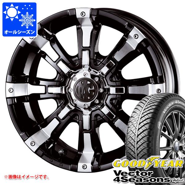 【タイヤ交換対象】オールシーズン 215/65R16 98H グッドイヤー ベクター 4シーズンズ ハイブリッド クリムソン MG ビースト 7.0-16 タイヤホイール4本セット