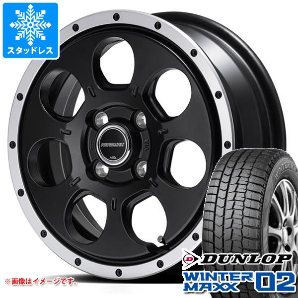 【タイヤ交換対象】タフト LA900系用 スタッドレス ダンロップ ウインターマックス02 WM02 165/65R15 81Q ロードマックス WO-7 タイヤホイール4本セット