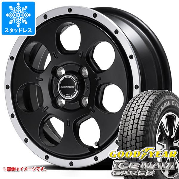 【タイヤ交換対象】ハイゼットカーゴ S320系用 スタッドレス グッドイヤー アイスナビカーゴ 145/80R12 80/78N (145R12 6PR相当) ロードマックス WO-7 タイヤホイール4本セット｜タイヤ１番