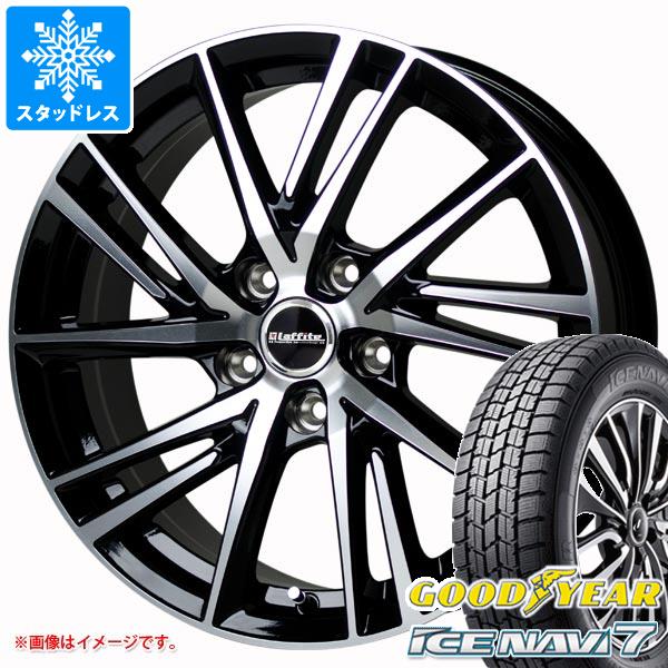 【タイヤ交換対象】スタッドレスタイヤ グッドイヤー アイスナビ7 195/45R17 81Q ＆ ラフィット LW-06 2 7.0-17 タイヤホイール4本セット195/45-17 GOODYEAR ICE NAVI 7