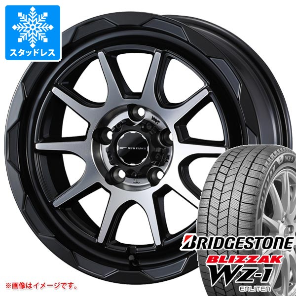 【タイヤ交換対象】ミツビシ デリカD5用 スタッドレス ブリヂストン ブリザック WZ-1 215/70R16 100Q マッドヴァンス06 タイヤホイール4本セット