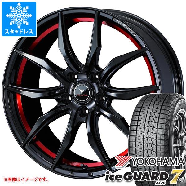 【タイヤ交換対象】スタッドレスタイヤ ヨコハマ アイスガードセブン iG70 165/55R14 72Q ＆ ノヴァリス ローグ VF 4.5-14 タイヤホイール4本セット165/55-14 YOKOHAMA iceGUARD 7 iG70