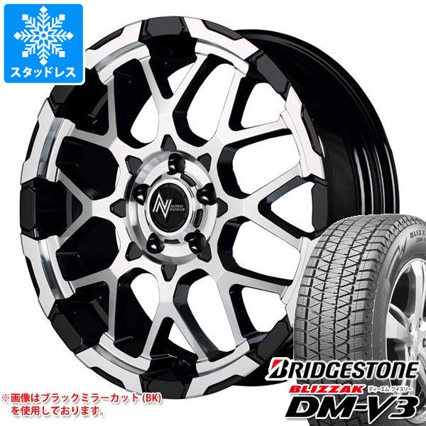 【タイヤ交換対象】デリカD:5用 スタッドレス ブリヂストン ブリザック DM-V3 215/70R16 100Q ナイトロパワー M28 バレット タイヤホイール4本セット