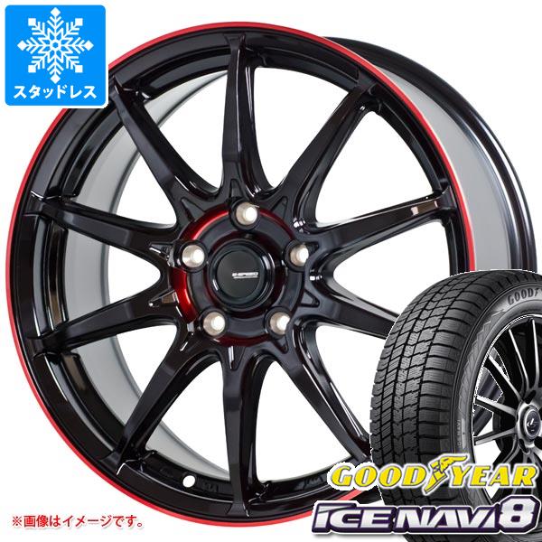 【タイヤ交換対象】スタッドレスタイヤ グッドイヤー アイスナビ8 215/55R18 95Q ＆ ジースピード P-05R 7.0-18 タイヤホイール4本セット215/55-18 GOODYEAR ICE NAVI 8