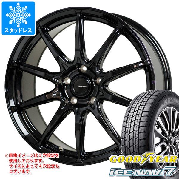 【タイヤ交換対象】スタッドレスタイヤ グッドイヤー アイスナビ7 185/65R15 88Q ＆ ジースピード G-05 タイヤホイール4本セット185/65-15 GOODYEAR ICE NAVI 7