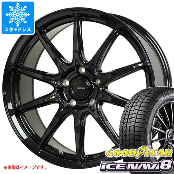 【タイヤ交換対象】スタッドレスタイヤ グッドイヤー アイスナビ8 185/55R16 83Q ＆ ジースピード G-05 6.0-16 タイヤホイール4本セット185/55-16 GOODYEAR ICE NAVI 8