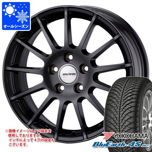 【タイヤ交換対象】ルノー ルーテシア BJ系用 オールシーズンタイヤ ヨコハマ ブルーアース4S AW21 185/65R15 88H アーヴィン F01 タイヤホイール4本セット｜タイヤ１番