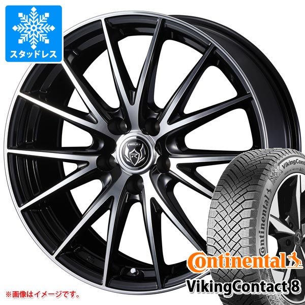 【タイヤ交換対象】トヨタ 40系アルファード用 スタッドレス コンチネンタル バイキングコンタクト8 225/55R19 103T XL ライツレー VS タイヤホイール4本セット