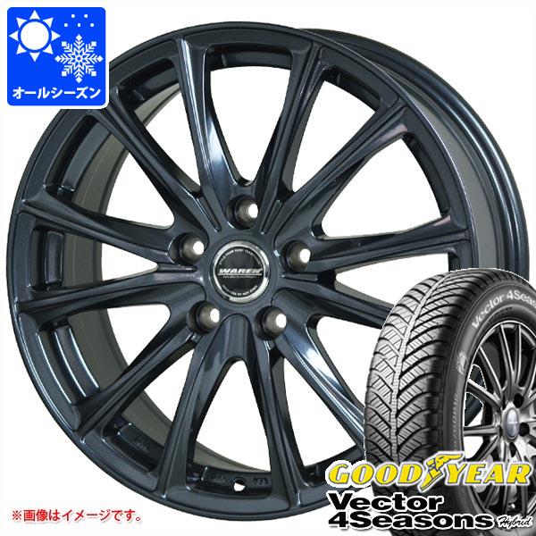 【タイヤ交換対象】オールシーズン 165/55R14 72H グッドイヤー ベクター 4シーズンズ ハイブリッド ヴァーレン W05 4.5-14 タイヤホイール4本セット