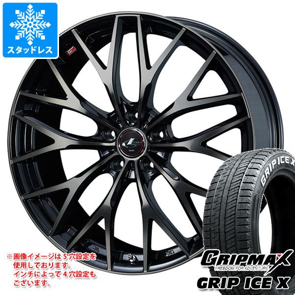 【タイヤ交換対象】スタッドレスタイヤ グリップマックス グリップアイスエックス 195/65R16 92T ホワイトレター ＆ レオニス MX 6.0-16 タイヤホイール4本セット195/65-16 GRIP MAX GRIP ICE X WL
