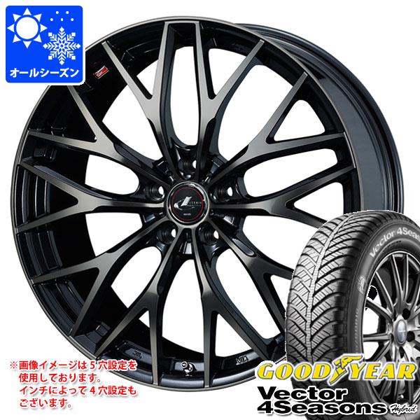 【タイヤ交換対象】オールシーズン 215/55R17 94H グッドイヤー ベクター 4シーズンズ ハイブリッド レオニス MX 7.0-17 タイヤホイール4本セット