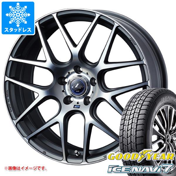 【タイヤ交換対象】2026年製 スタッドレスタイヤ グッドイヤー アイスナビ7 215/55R17 94Q ＆ レオニス ナヴィア 06 7.0-17 タイヤホイール4本セット215/55-17 GOODYEAR ICE NAVI 7｜タイヤ１番