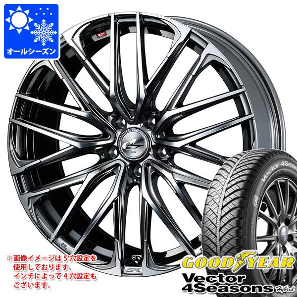 【タイヤ交換対象】オールシーズン 215/45R17 91H XL グッドイヤー ベクター 4シーズンズ ハイブリッド レオニス SK 7.0-17 タイヤホイール4本セット